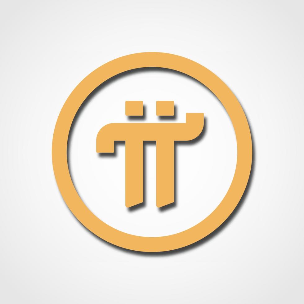 Pi icon. Pi network. Pi vector logo. Cryptocurrency symbol modern, simple, vector, the icon for website design, mobile app, UI.