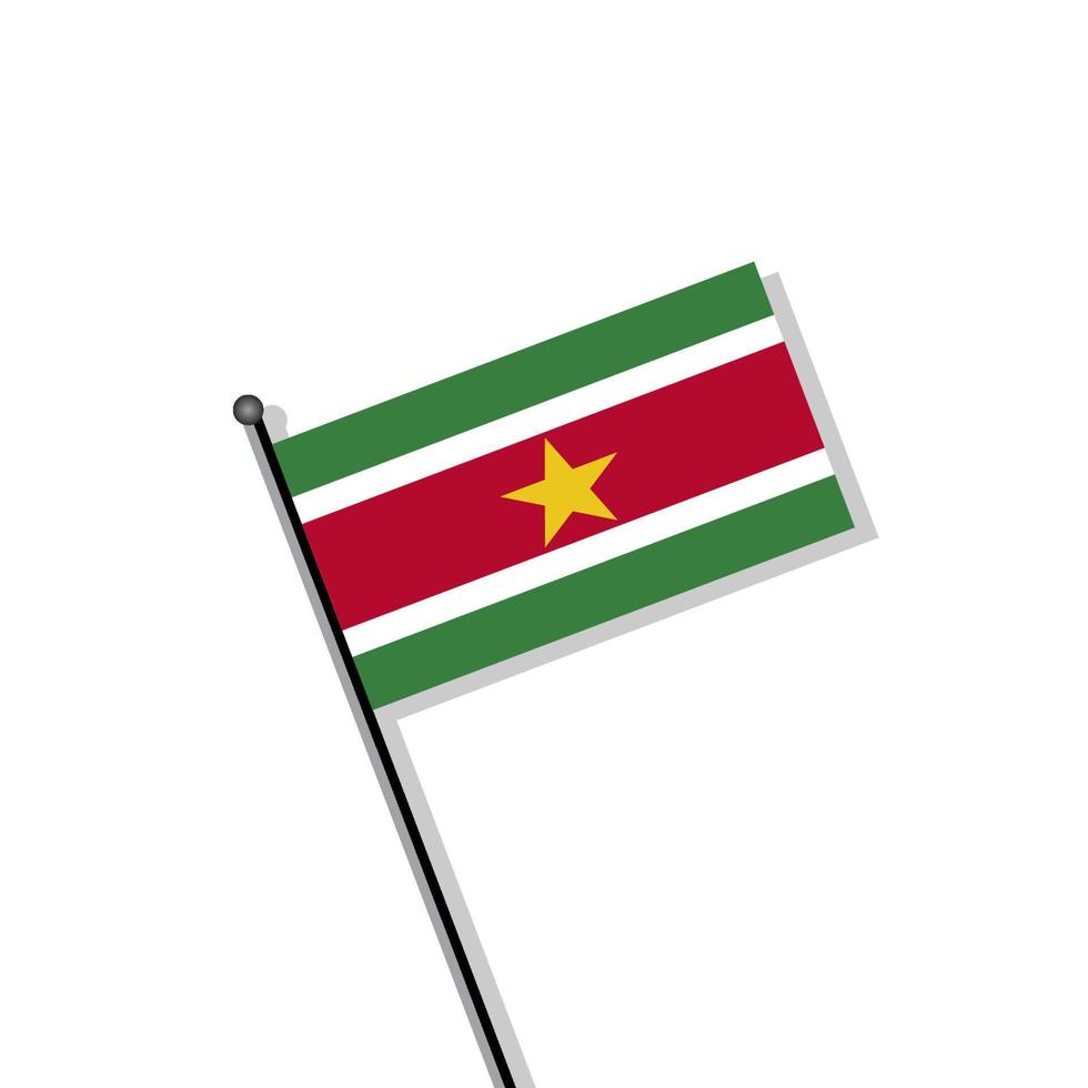 Illustration of Suriname flag Template vector