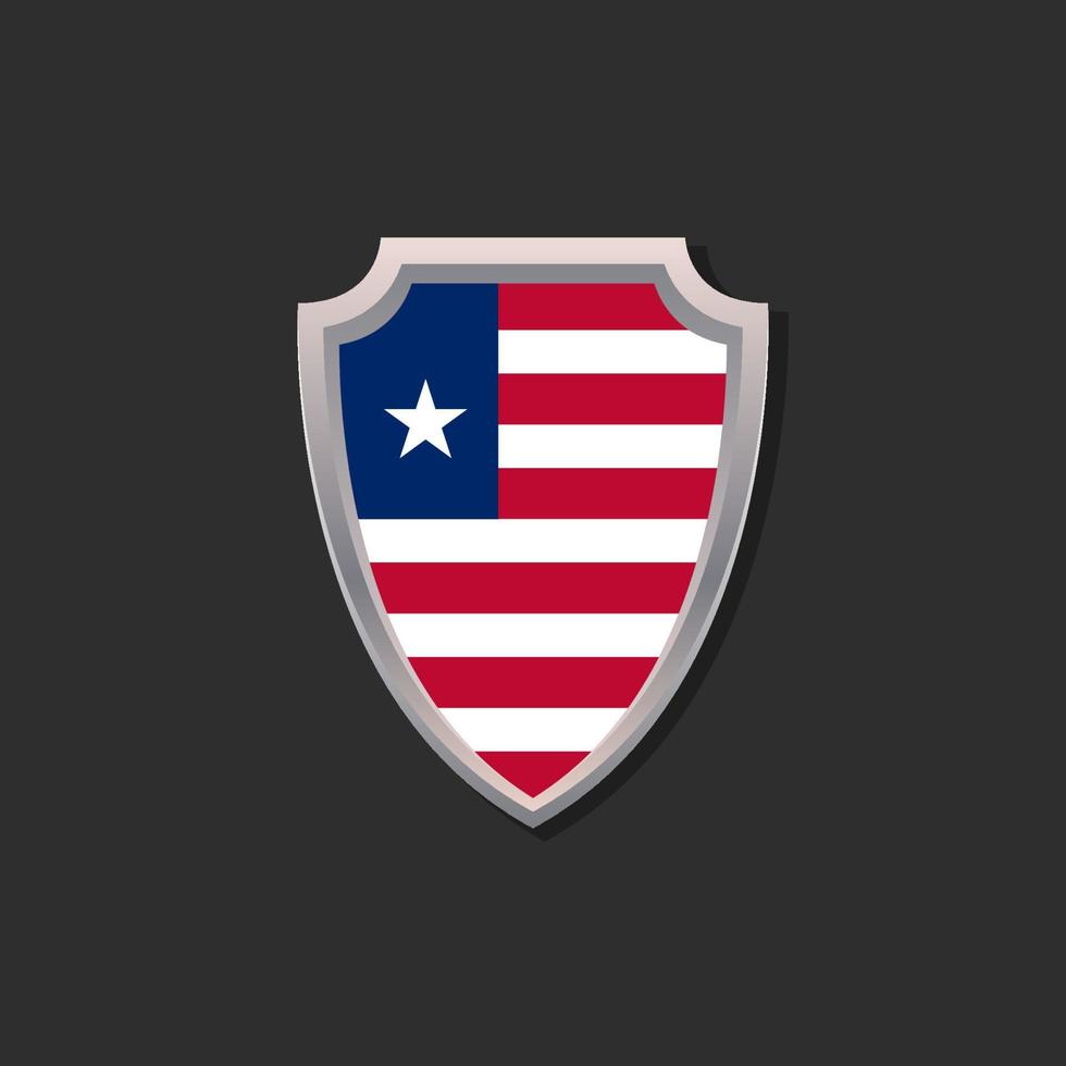 ilustración de la plantilla de la bandera de liberia vector