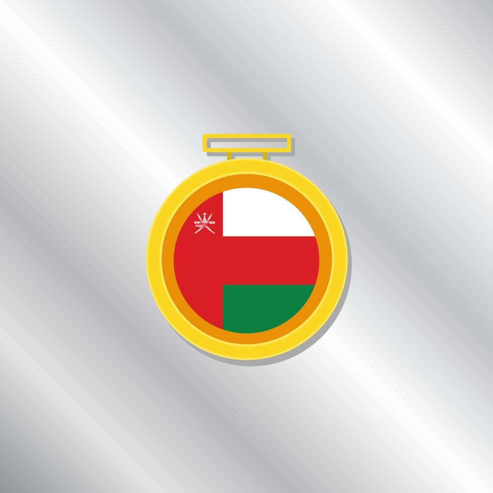 Illustration of Oman flag Template vector