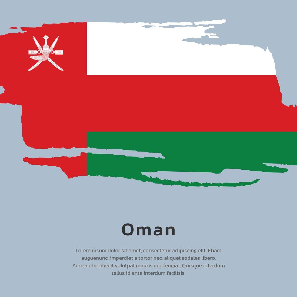 Illustration of Oman flag Template vector