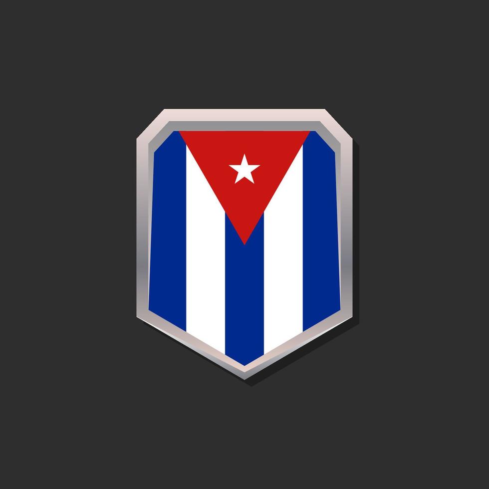 Illustration of Cuba flag Template vector