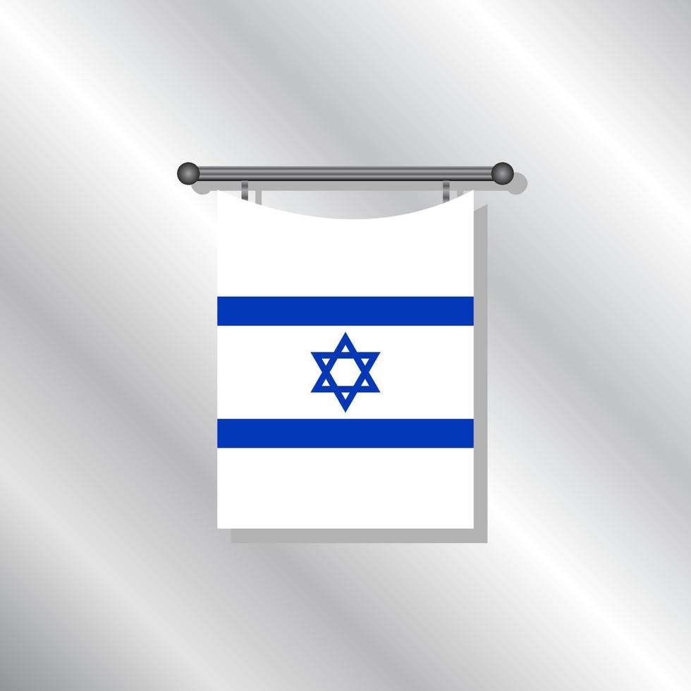 ilustración de la plantilla de la bandera de israel vector