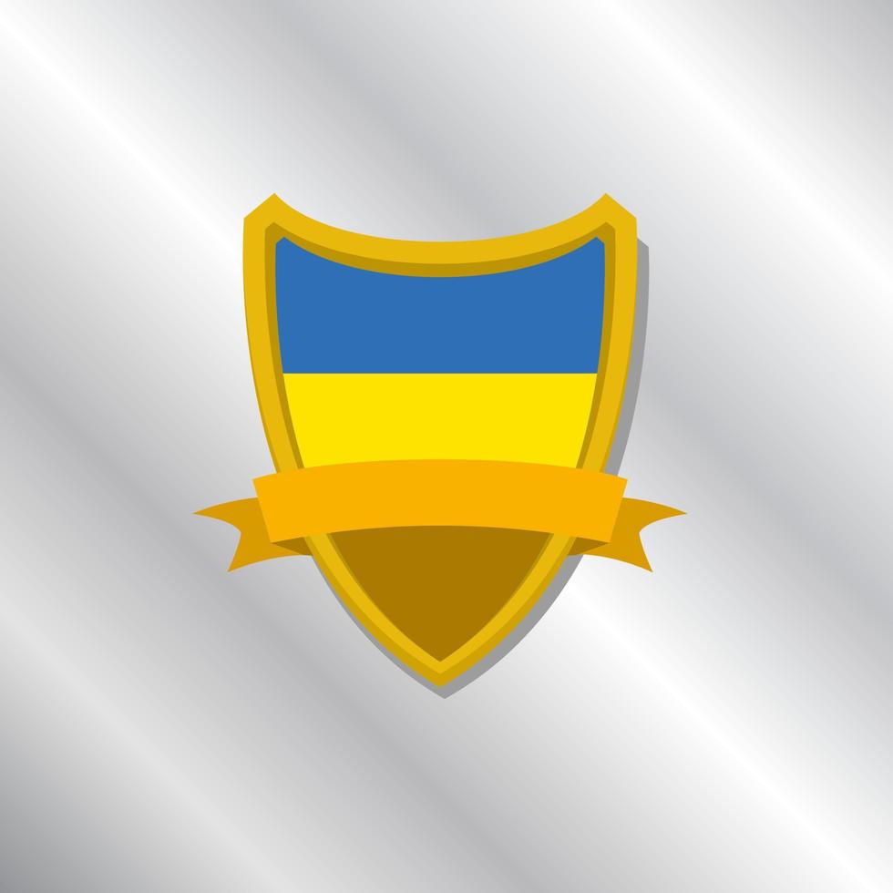 Illustration of Ukraine flag Template vector