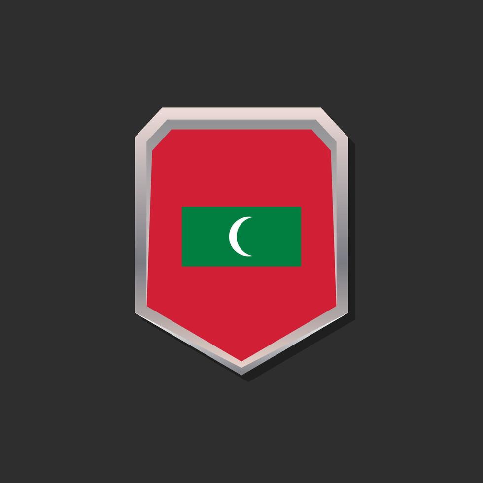 Illustration of Maldives flag Template vector