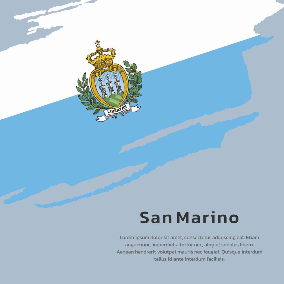 Illustration of San Marino flag Template vector