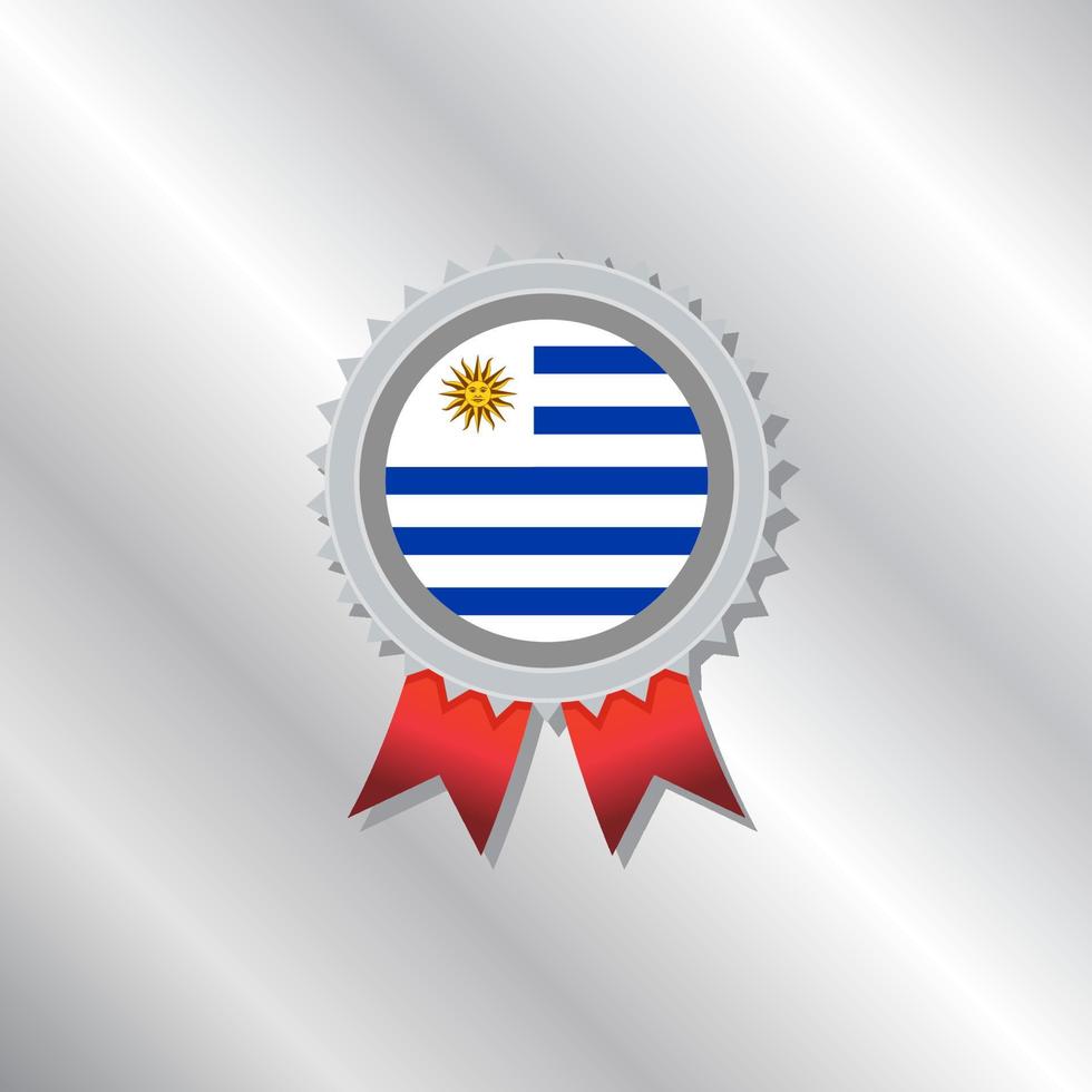 ilustración de la plantilla de la bandera de uruguay vector