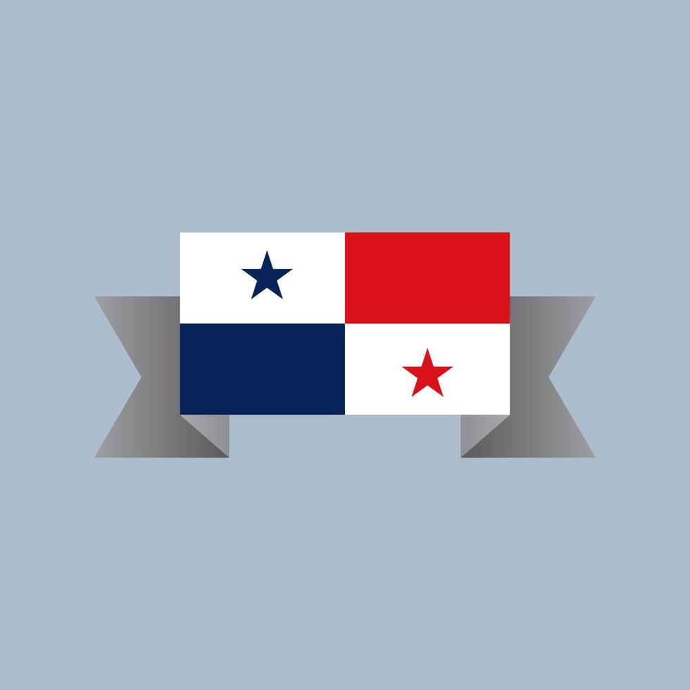 ilustración de la plantilla de la bandera de panamá vector