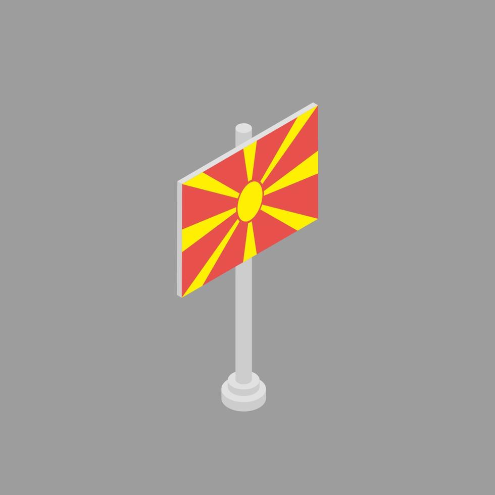 ilustración de la plantilla de la bandera de macedonia vector