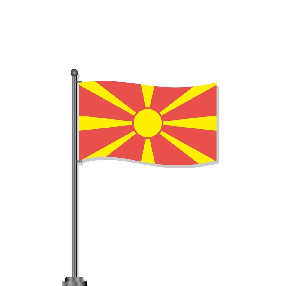 ilustración de la plantilla de la bandera de macedonia vector