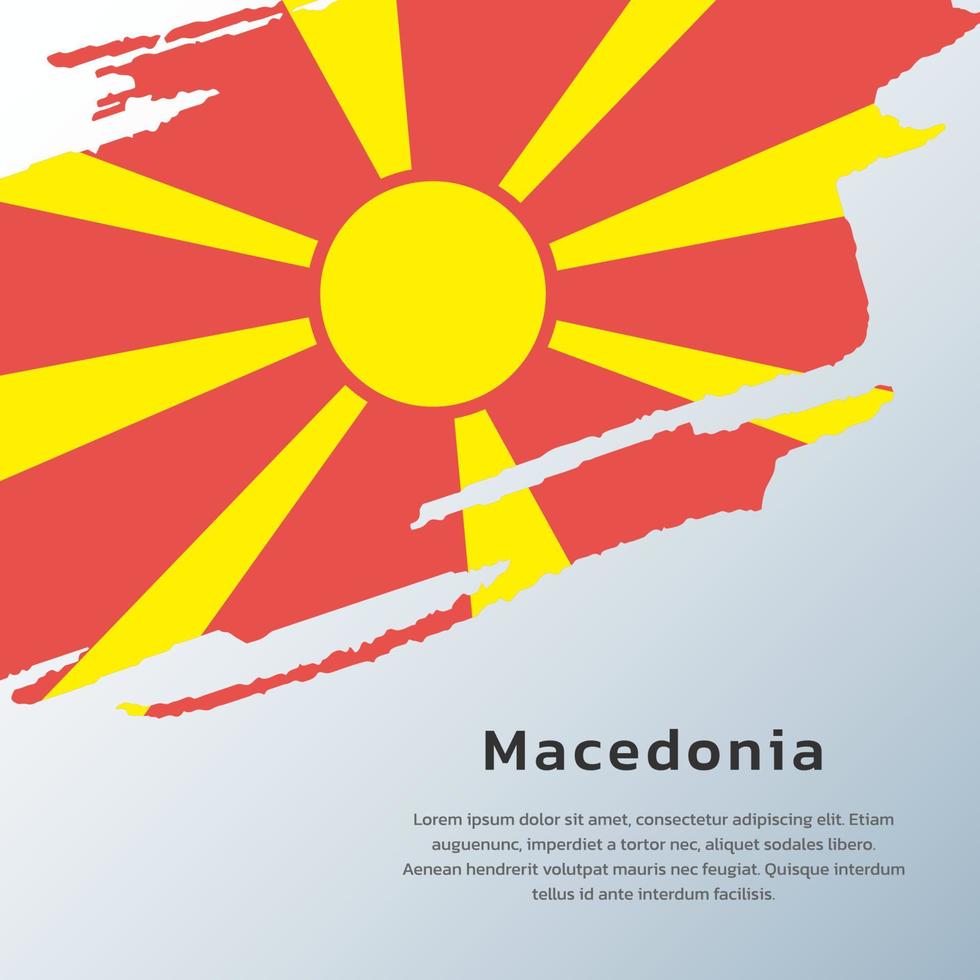 ilustración de la plantilla de la bandera de macedonia vector