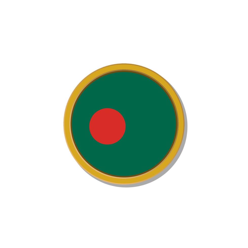 ilustración de la plantilla de la bandera de bangladesh vector