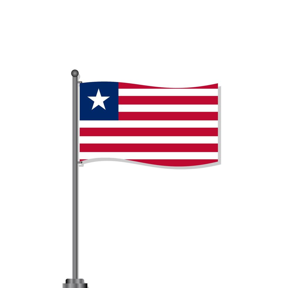 ilustración de la plantilla de la bandera de liberia vector
