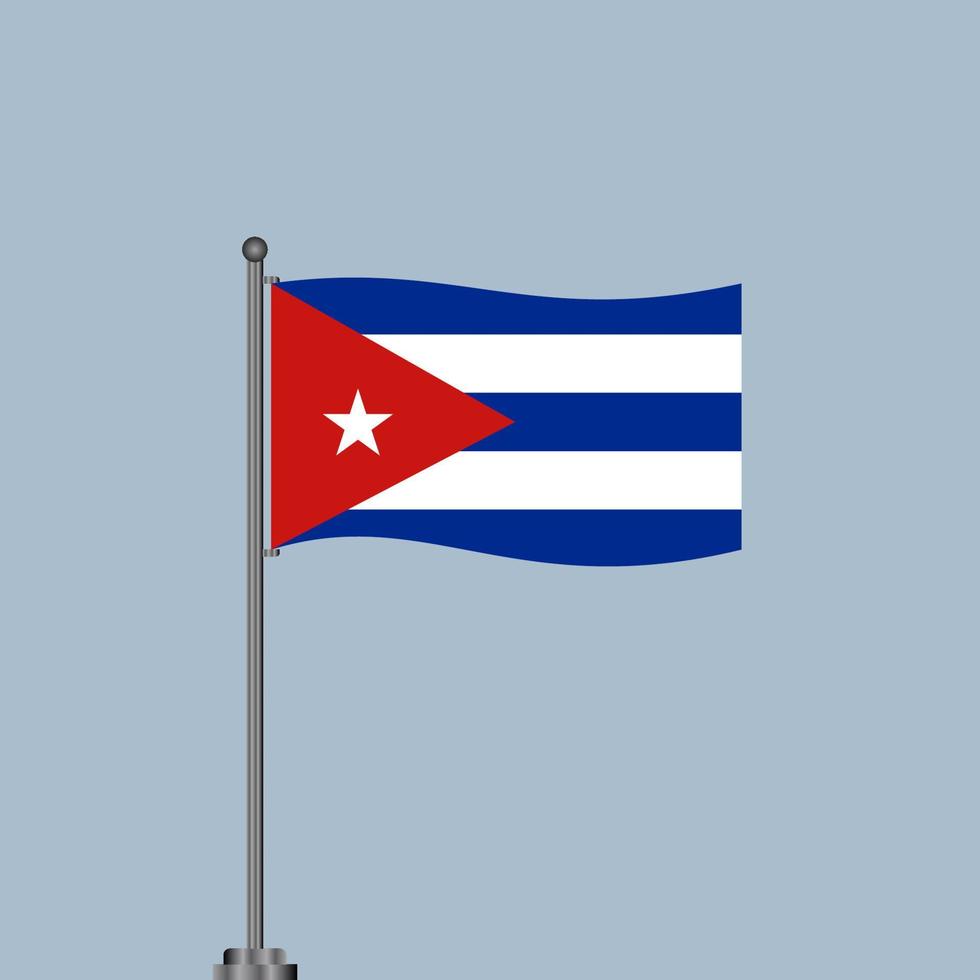 Illustration of Cuba flag Template vector