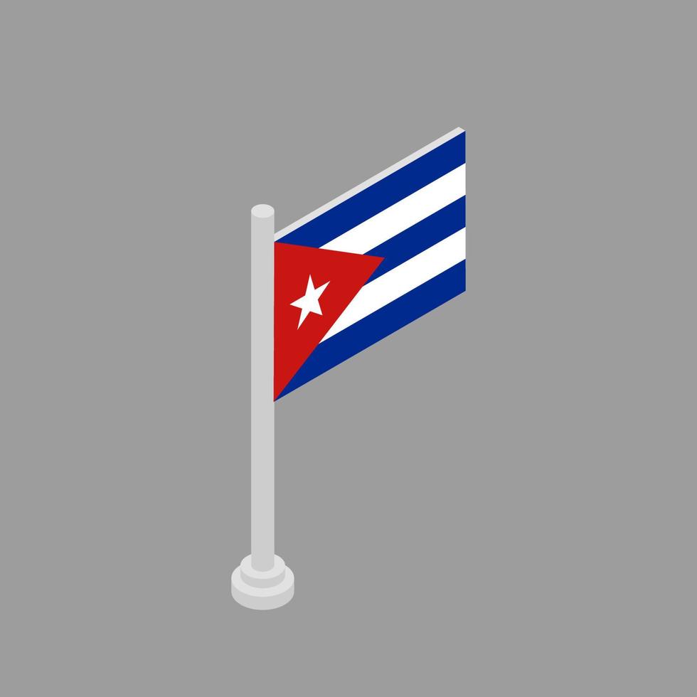 Illustration of Cuba flag Template vector