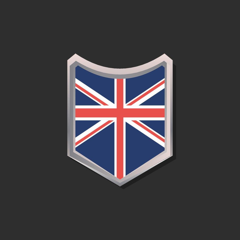 Illustration of United Kingdom flag Template vector