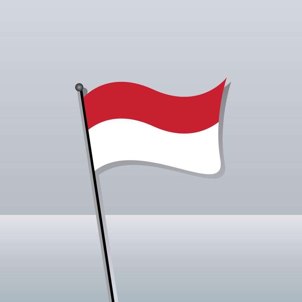 ilustración de la plantilla de la bandera de indonesia vector