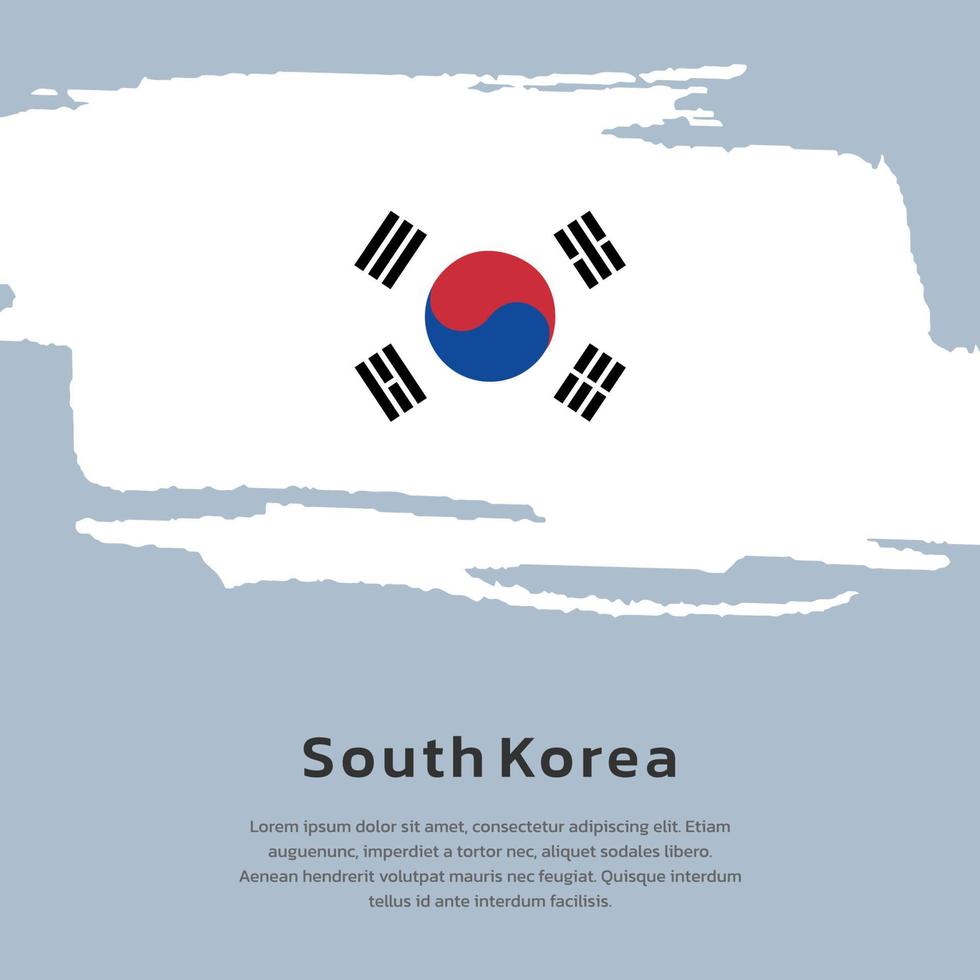 ilustración de la plantilla de la bandera de corea del sur vector