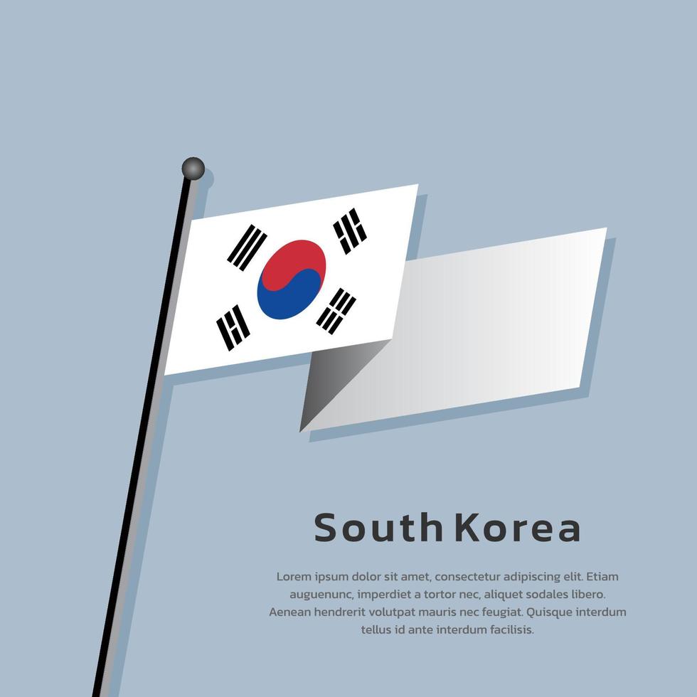 ilustración de la plantilla de la bandera de corea del sur vector