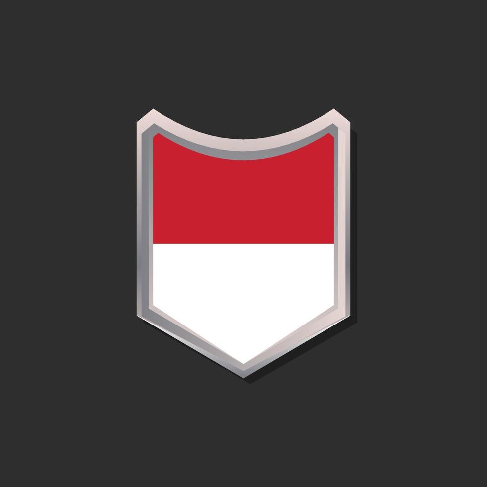 Illustration of Indonesia flag Template vector