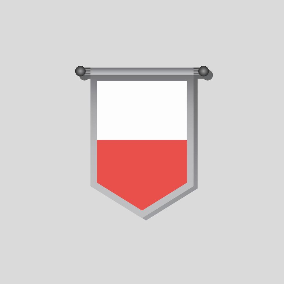 Illustration of Poland flag Template vector