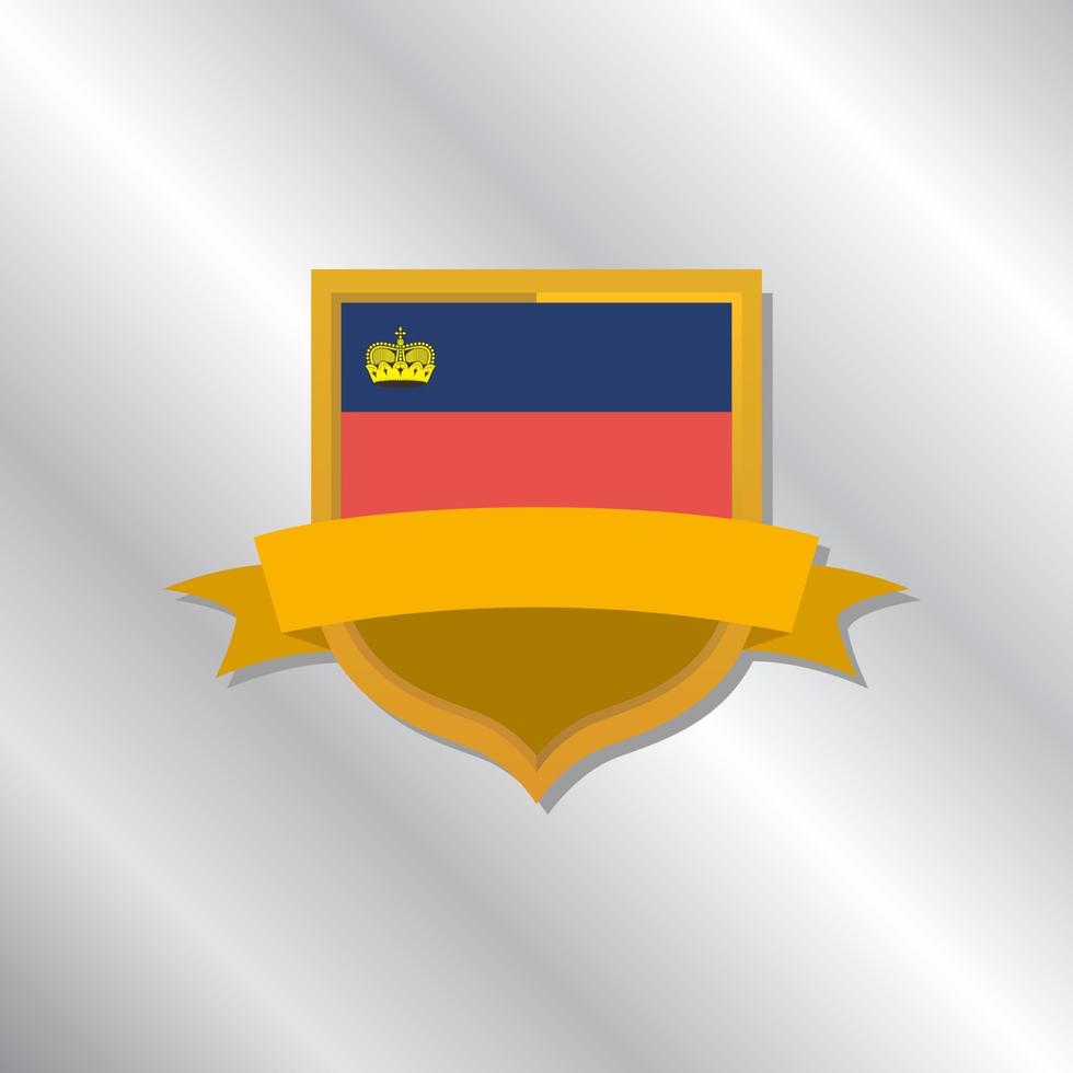 ilustración de la plantilla de la bandera de liechtenstein vector