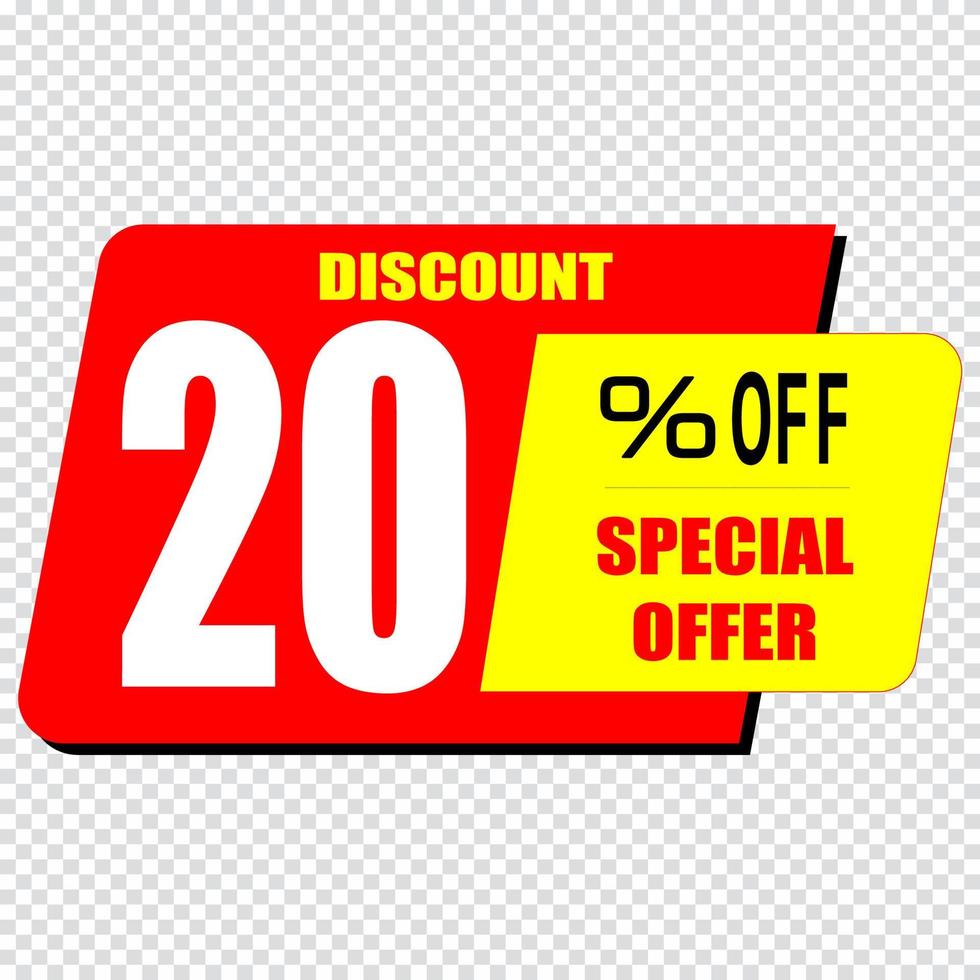 20 percent discount sign icon. Sale symbol. Special offer label vector