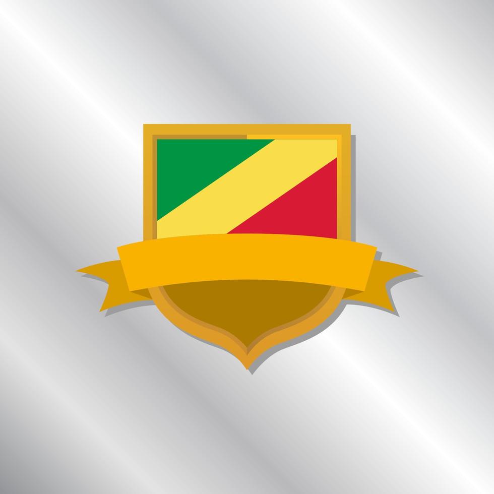 Illustration of Congo flag Template vector