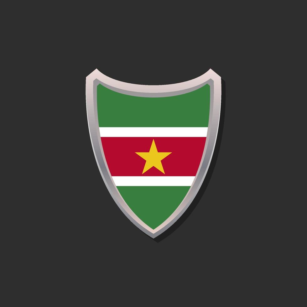 Illustration of Suriname flag Template vector