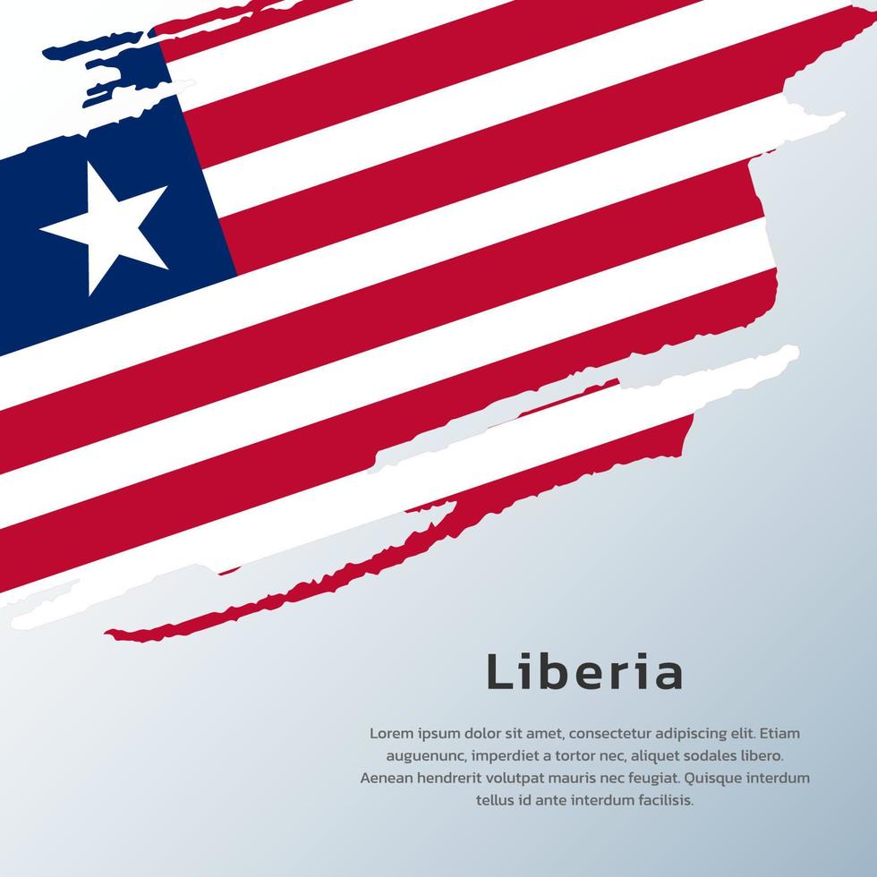 ilustración de la plantilla de la bandera de liberia vector