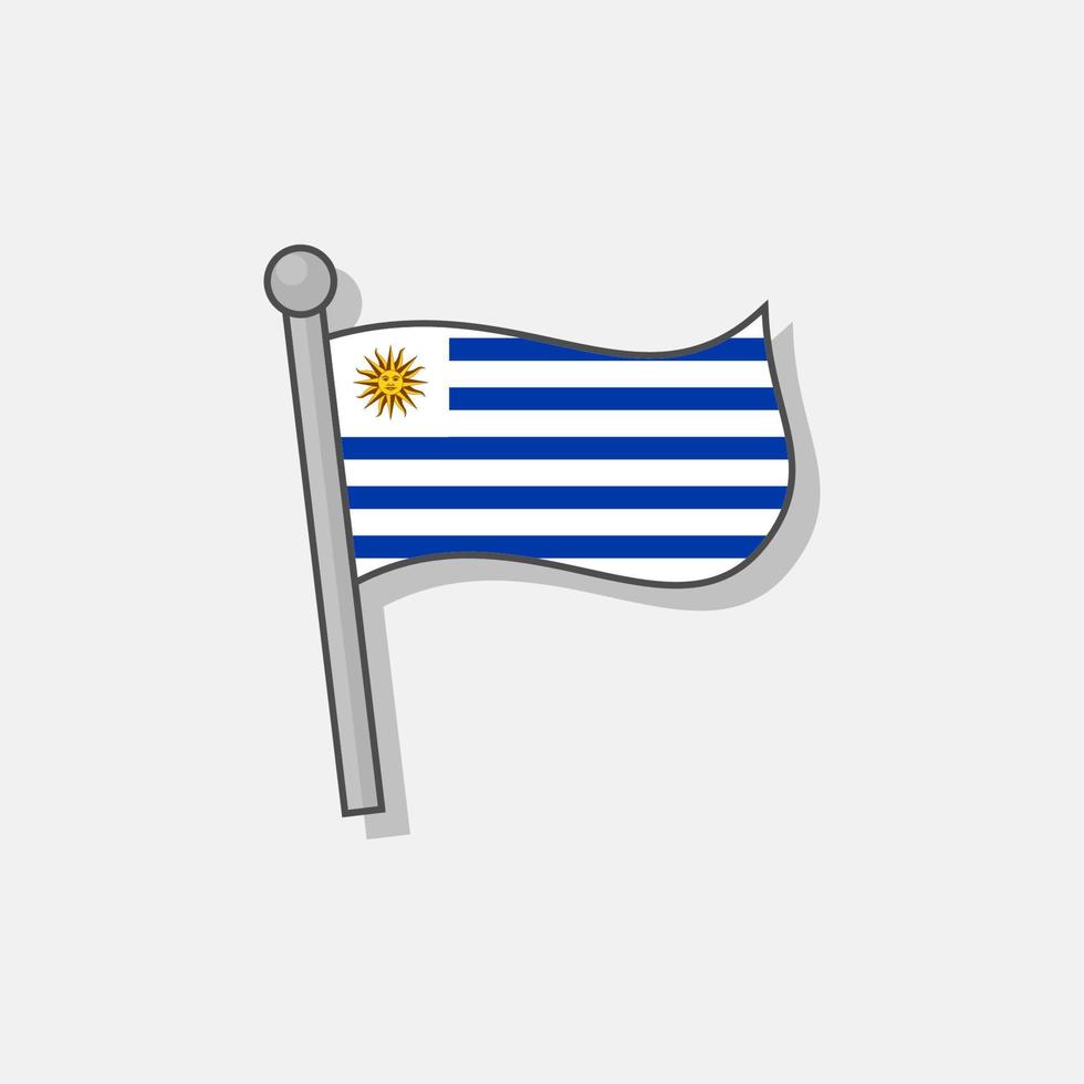 Illustration of Uruguay flag Template vector