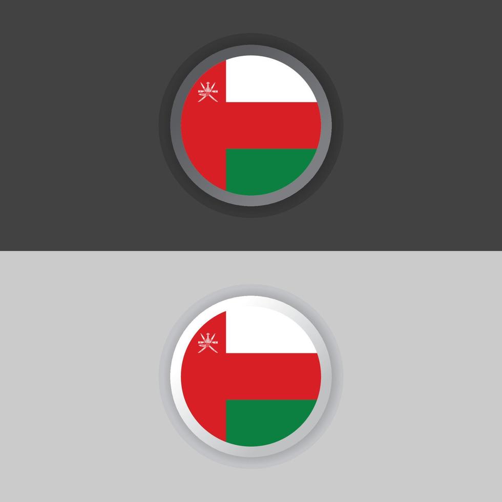 Illustration of Oman flag Template vector