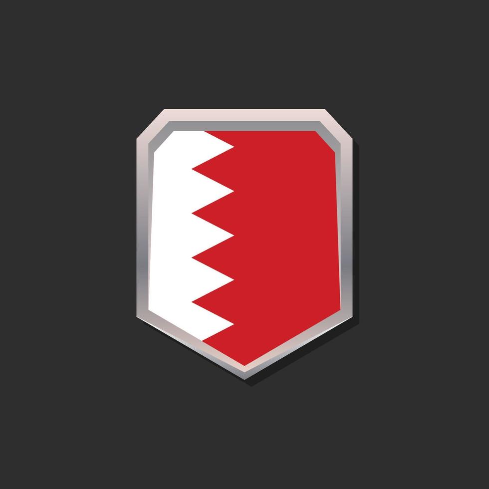 Illustration of Bahrain flag Template vector