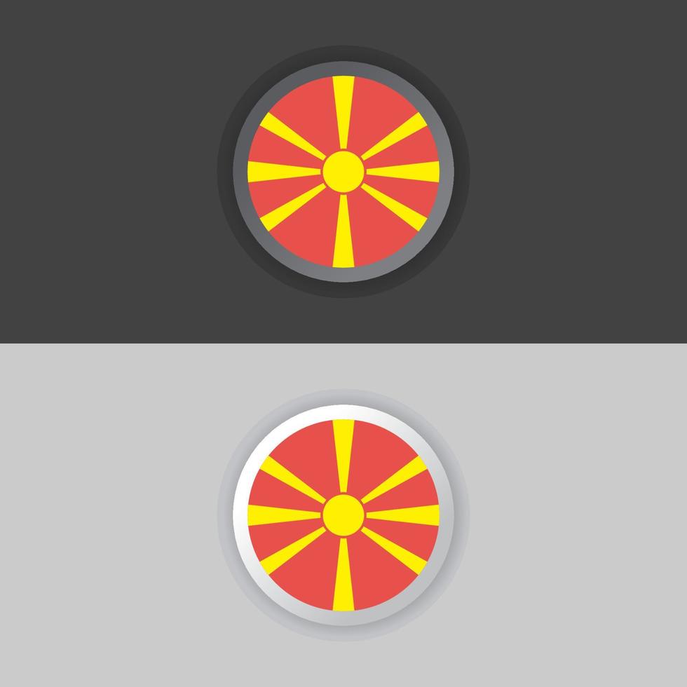ilustración de la plantilla de la bandera de macedonia vector