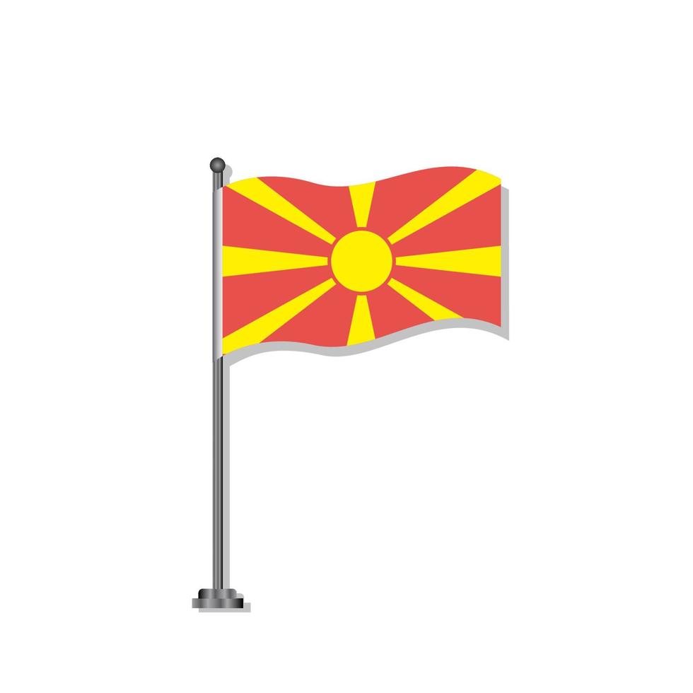 ilustración de la plantilla de la bandera de macedonia vector