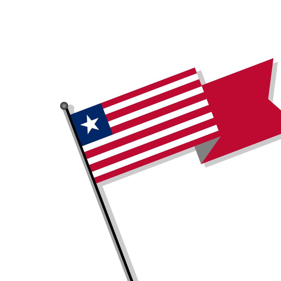 ilustración de la plantilla de la bandera de liberia vector