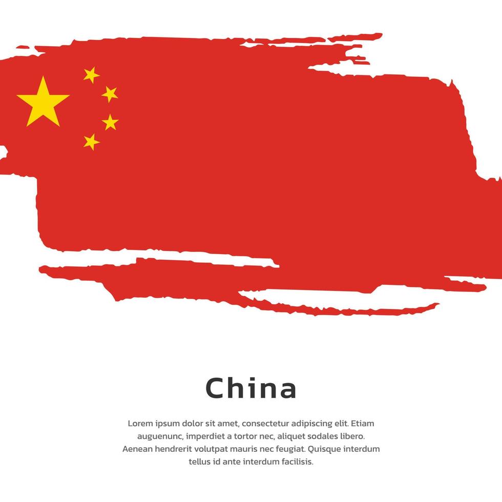 ilustración de plantilla de bandera de china vector