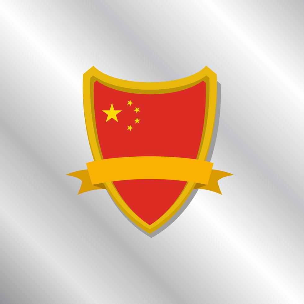 Illustration of China flag Template vector