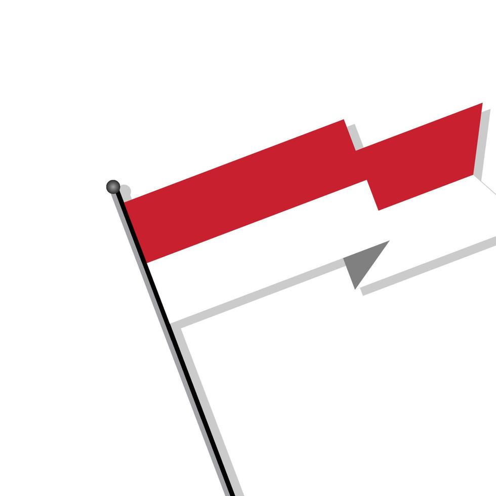 Illustration of Indonesia flag Template vector