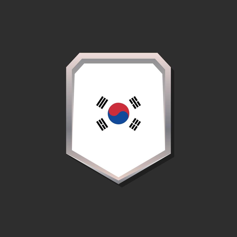 Illustration of South Korea flag Template vector