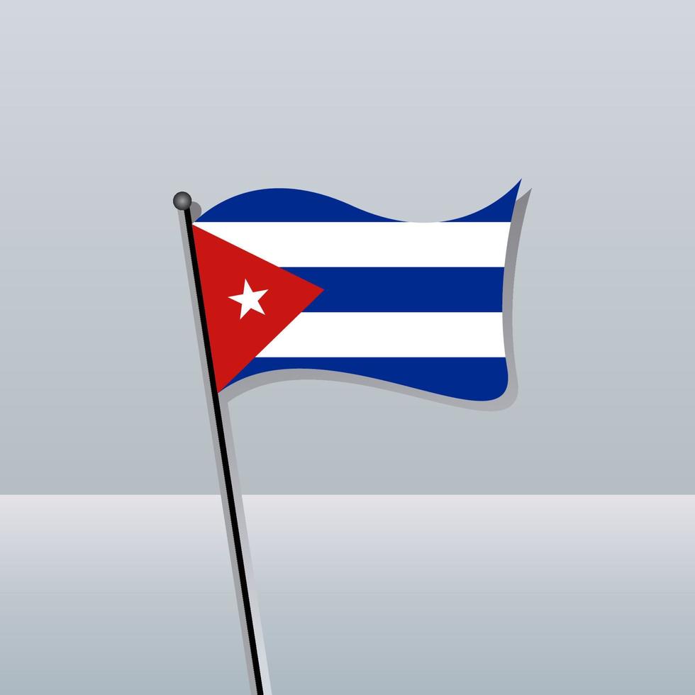 ilustración de la plantilla de la bandera de cuba vector