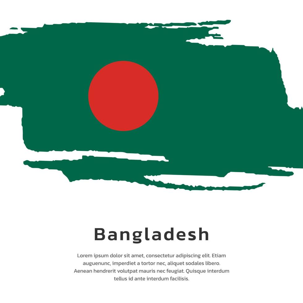 ilustración de la plantilla de la bandera de bangladesh vector