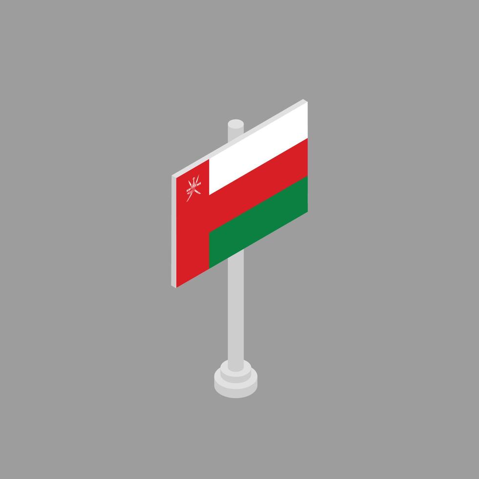 Illustration of Oman flag Template vector