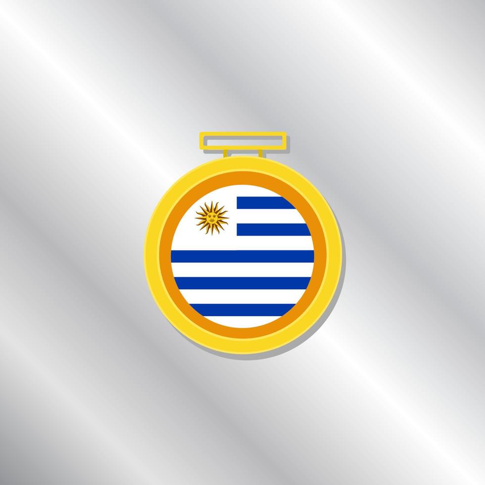 Illustration of Uruguay flag Template vector