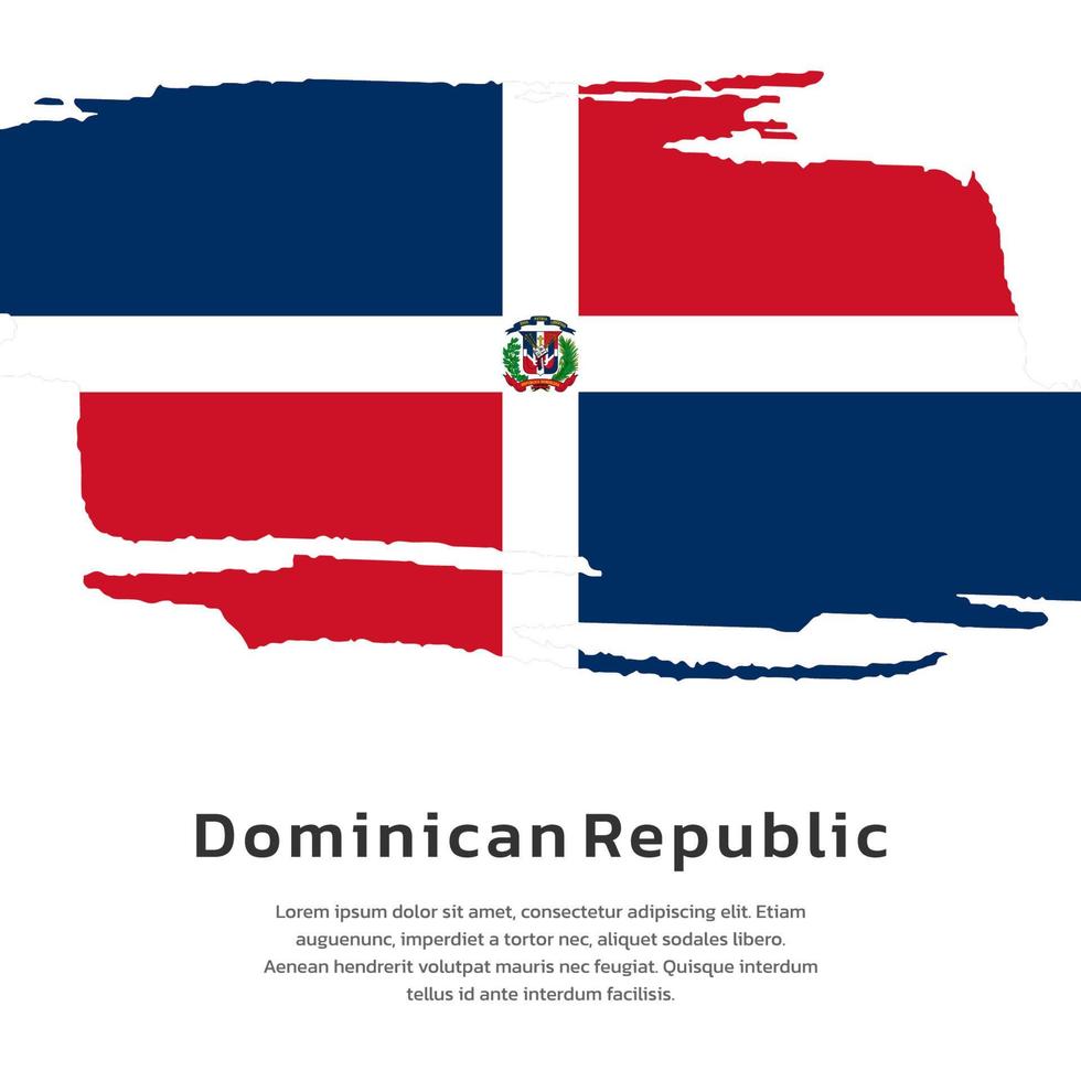 Illustration of Dominican Republic flag Template vector