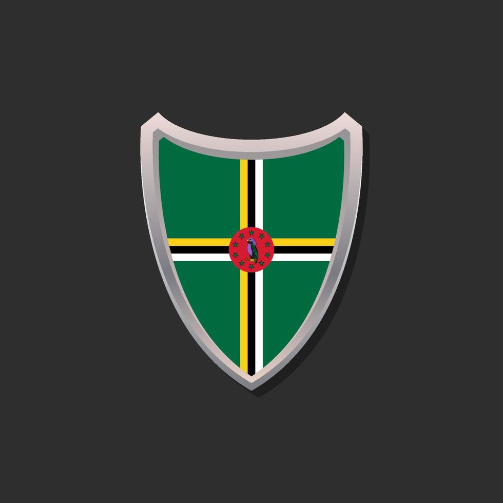 ilustración de la plantilla de la bandera de domonica vector