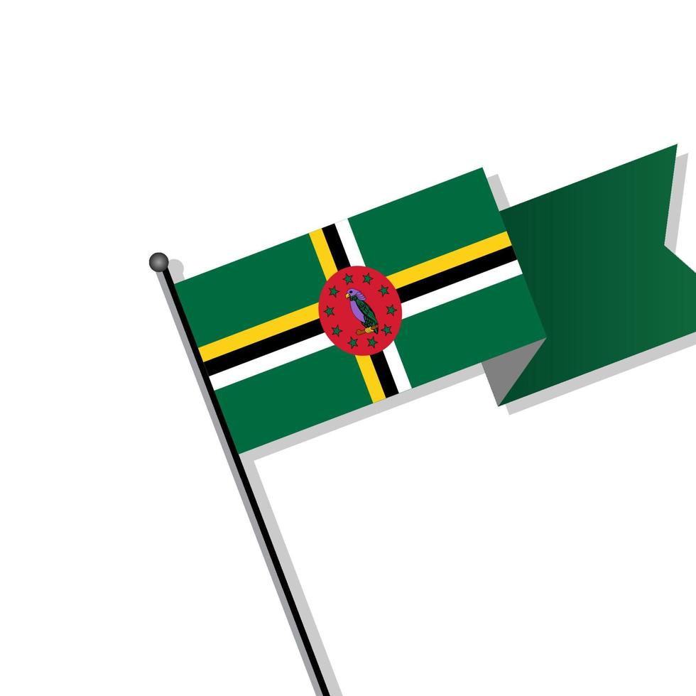 Illustration of Domonica flag Template vector