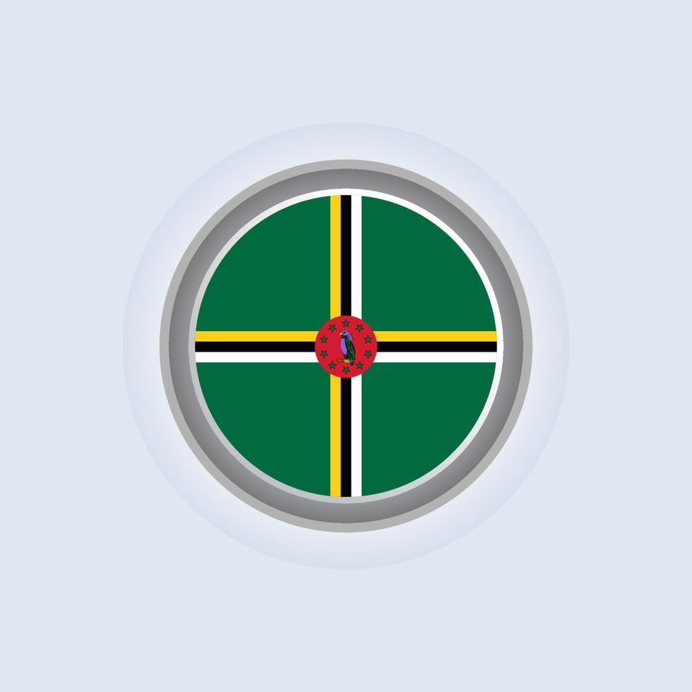 Illustration of Domonica flag Template vector