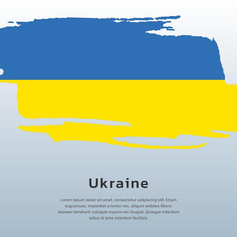 ilustración de la plantilla de la bandera de ucrania vector