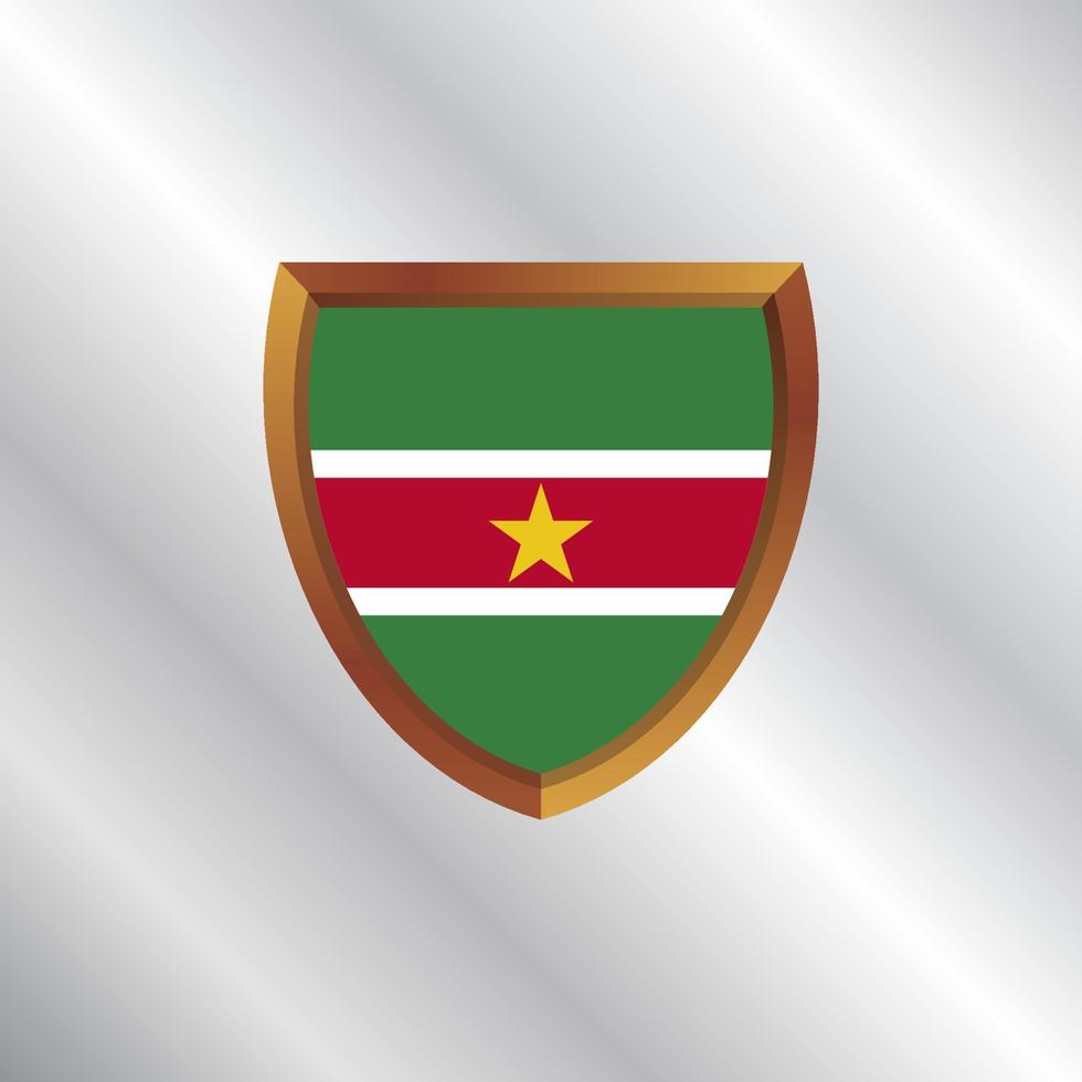 Illustration of Suriname flag Template vector